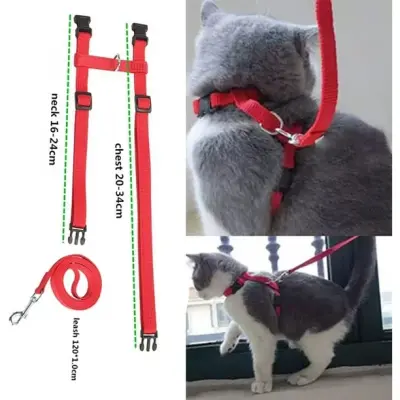 Cat Vests with Leashes, Adjustable Cat Harness, Leash, Cat Harness, Kitten Harness, Leash, Cat Harness, Escape Safety Rope for Cats and Kittens