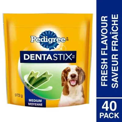 Pedigree Dentastix Oral Care Fresh Flavour Medium Dog Treats, 40 Treats