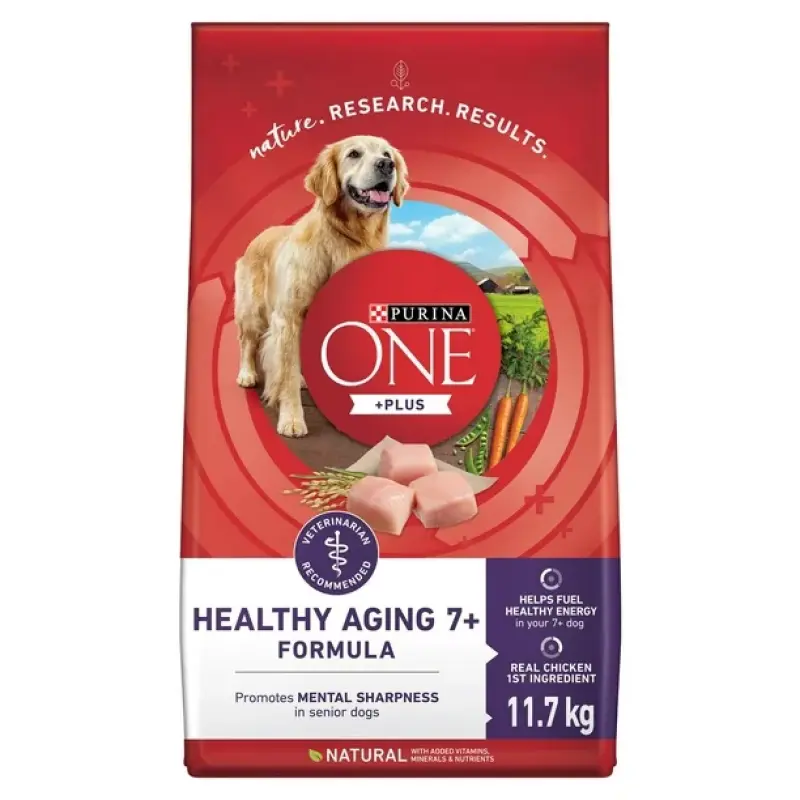 Purina ONE SmartBlend Healthy Aging 7+ Formula Chicken, Dry Dog Food, 11.7 kg