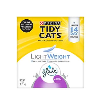 Purina Tidy Cats Low Dust, Multi Cat, Clumping Cat Litter, Lightweight Glade Clean Blossoms