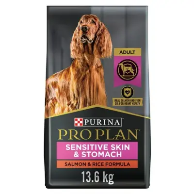 Purina Pro Plan Specialized Sensitive Skin & Stomach Salmon & Rice Formula, Dry Dog Food 13.6 kgs